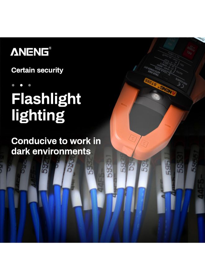 ANENG Automatic RMS Digital AC/DC Voltage Tester-ST205 Orange 0.328kg  - Image 4