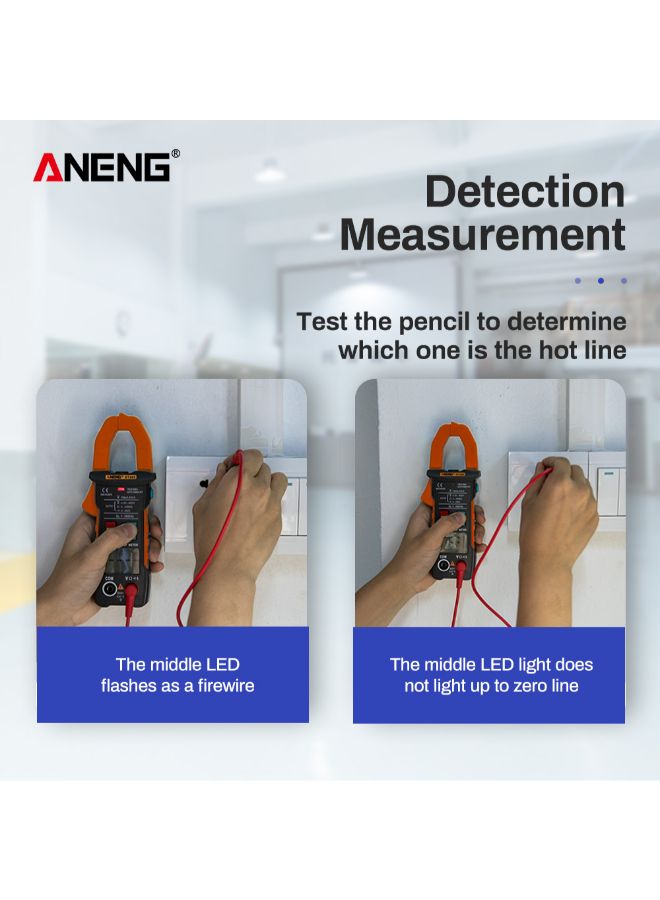 ANENG Automatic RMS Digital AC/DC Voltage Tester-ST203 Orange 0.31kg  - Image 2