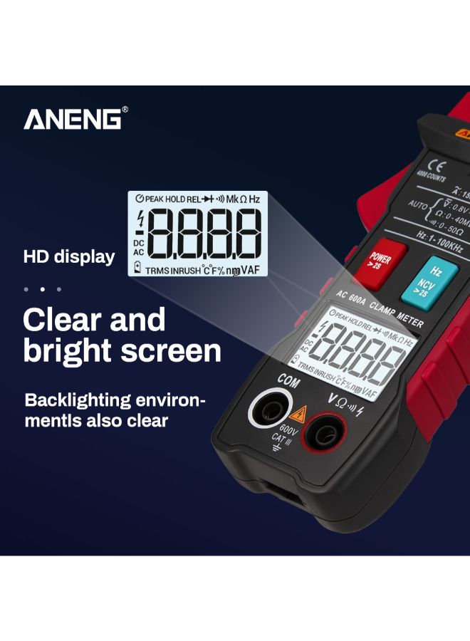 ANENG Automatic RMS Digital AC/DC Voltage Tester-ST203 Red 0.31kg  - Image 2