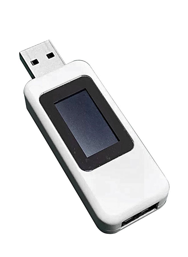 10-In-1 Digital USB Tester With LCD Display White/Black 56.6 x 24.7 x 11.2mm  - Image 1