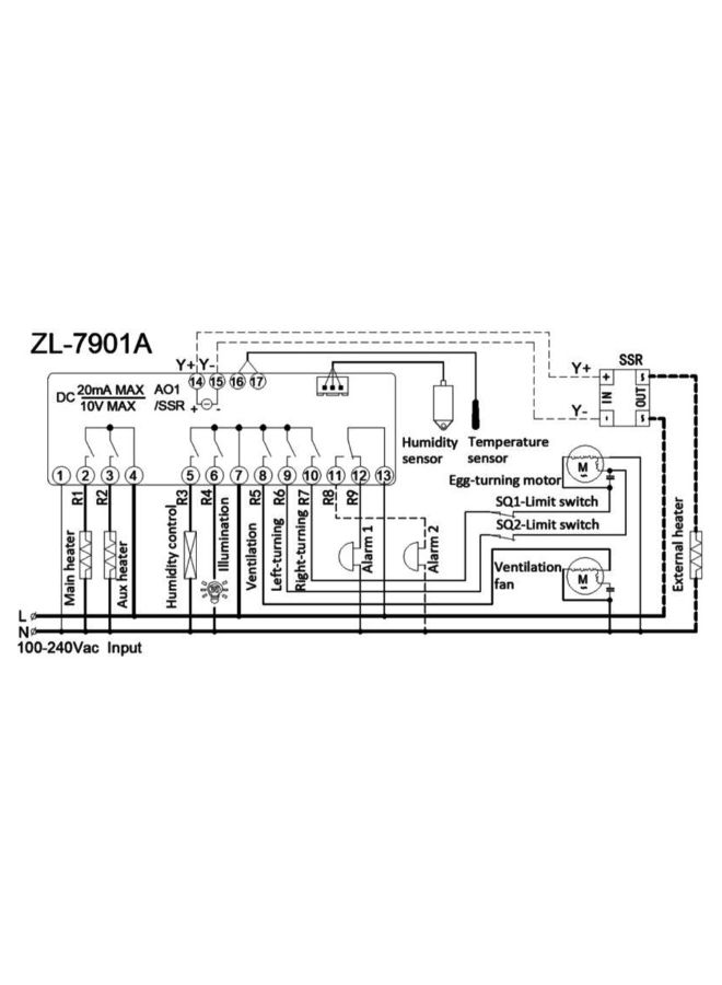 Mini Multifunction Automatic Incubator Controller Black 0.5kg - Image 4