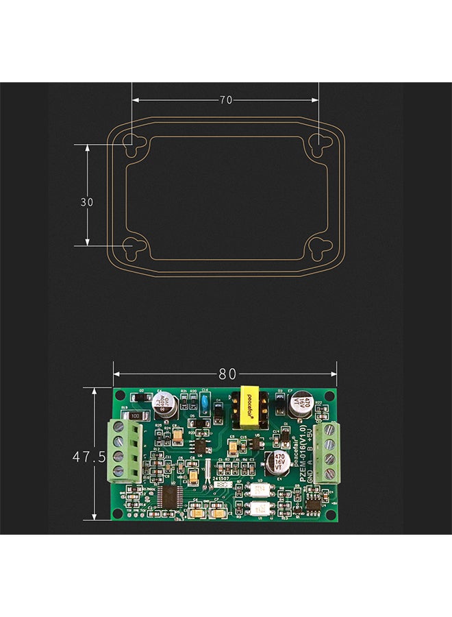 Generic - AC Serial Port Measuring Module For RS485 E451-2 Black - Image 1