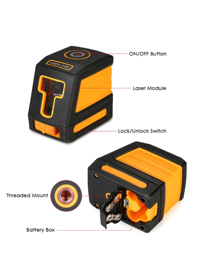 Generic 2-Line Self Leveling  Laser Level Kit With Vertical Beam Spread Orange/Black 90 x 58 x 85centimeter  - Image 3