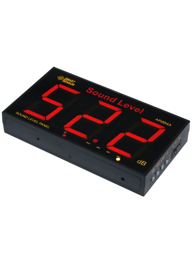 SMART SENSOR - Wall Mounted Sound Level Meter With LCD Screen Black 0.701kg - Image 1