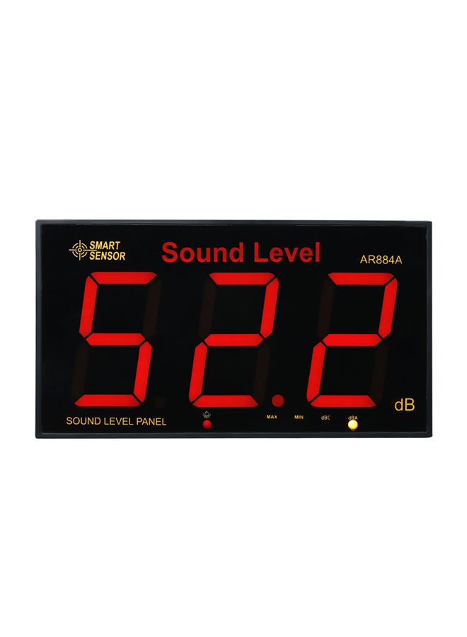 SMART SENSOR - Wall Mounted Sound Level Meter With LCD Screen Black 0.701kg - Image 1
