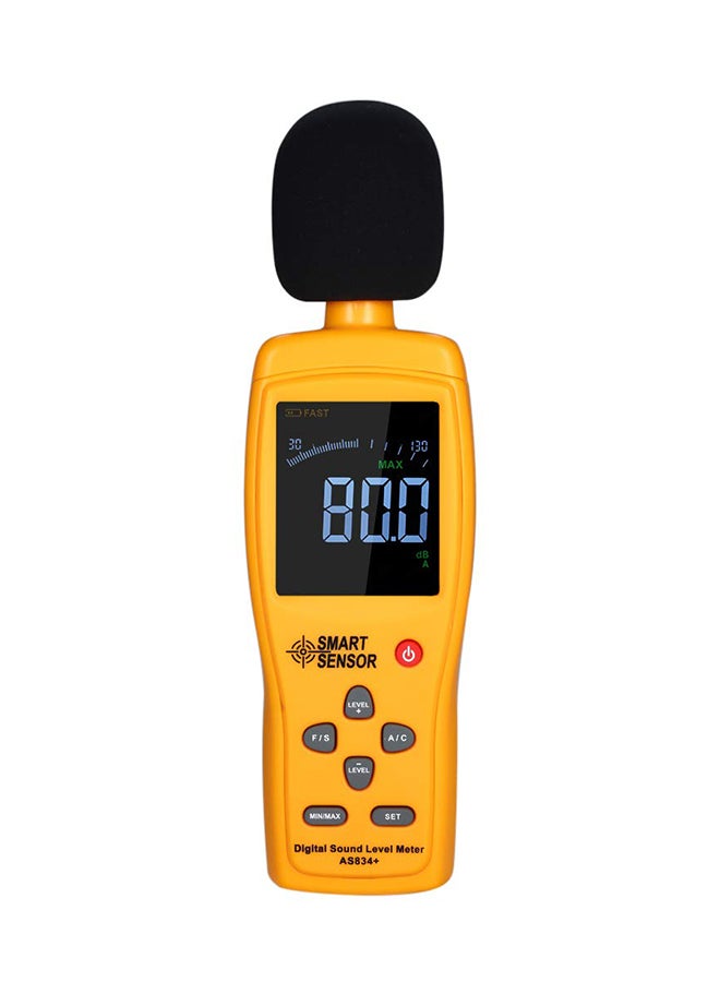 SMART SENSOR Digital LCD Sound Level Monitoring Tester Black/Orange 0.261kg  - Image 1