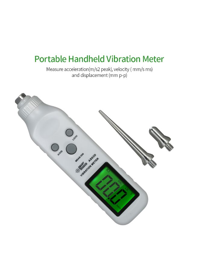 SMART SENSOR - Portable Digital Vibration Measurer Meter Vibration White - Image 1