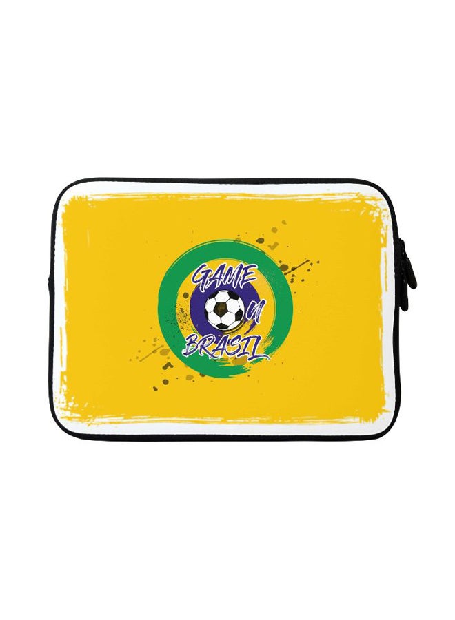 Stylizedd Game On Brazil Designer Sleeve With Strap For Apple MacBook Multicolour - Image 2