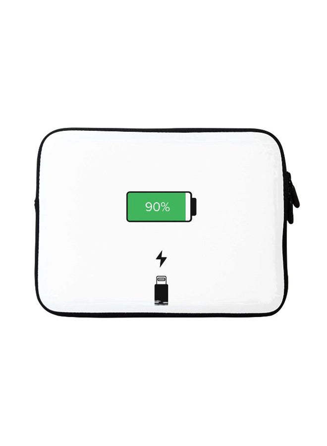 Stylizedd Battery Charging Designer Sleeve With Strap For Apple MacBook White - Image 2