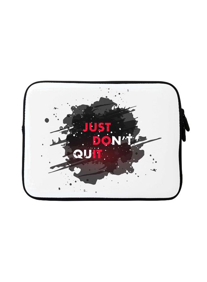 Stylizedd Just Don't Quit Designer Sleeve With Strap For Apple MacBook Black - Image 1