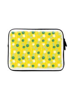 Summer Leaves Designer Sleeve With Strap For Apple MacBook Yellow