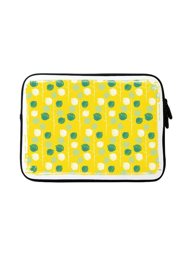 Stylizedd - Summer Leaves Designer Sleeve With Strap For Apple MacBook Yellow - Image 1