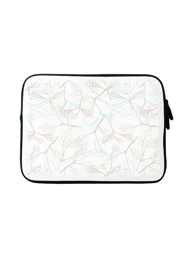 Stylizedd Delicate Sprigs Designer Sleeve With Strap For Apple MacBook White - Image 2