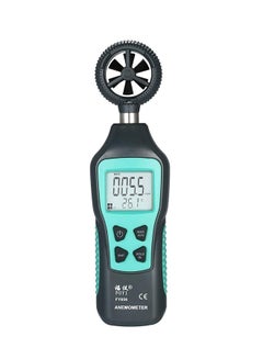 Handheld Digital Anemometer And Thermometer Tester Green/Black
