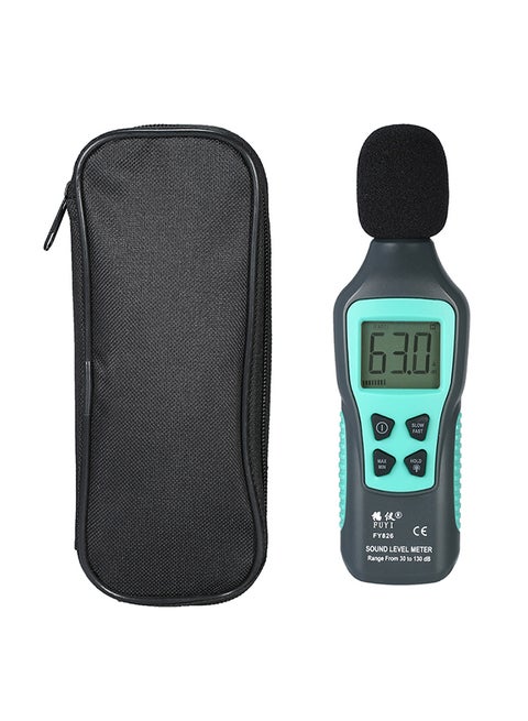 LCD Digital Noisemeter Sound Level Monitoring Meter Green/Black 180 x 53.8 x 35mm