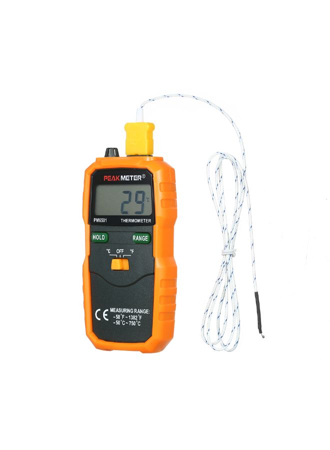 PEAKMETER LCD Display Wireless K Type Temperature Meter Orange/White/Black 12.5 x 6 x 2.5mm - Image 2