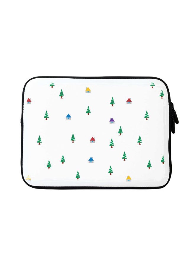 Stylizedd Cabin Wood Designer Sleeve With Strap For Apple MacBook White - Image 1