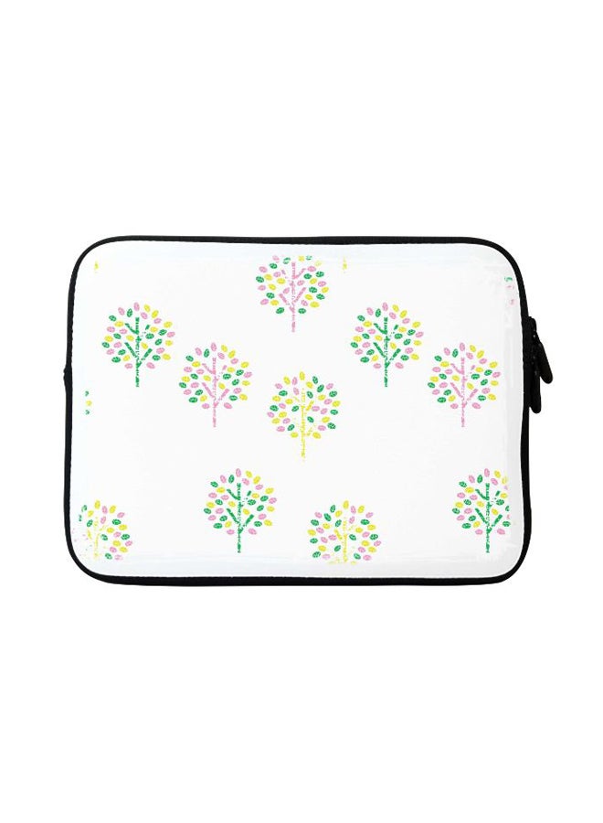 Stylizedd Summer Spring Designer Sleeve With Strap For Apple MacBook White/Green  - Image 1