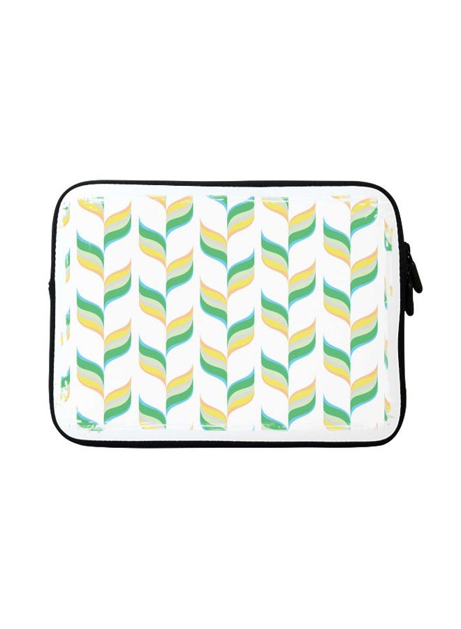 Stylizedd Retro Leaves Designer Sleeve With Strap For Apple MacBook Multicolour - Image 1
