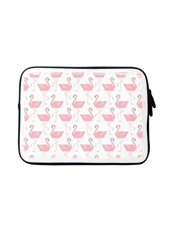 Stylizedd - Feminine Flamingos Designer Sleeve With Strap For Apple MacBook Pink - Image 1