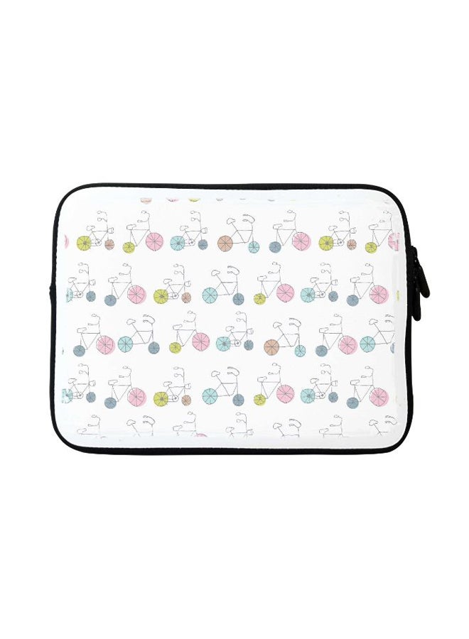 Stylizedd Cycle Scribbles Designer Sleeve With Strap For Apple MacBook White - Image 1
