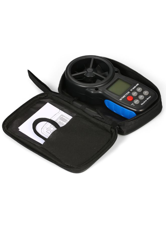 Digital Anemometer Handheld Wind Speed Meter Black 0.247kg
