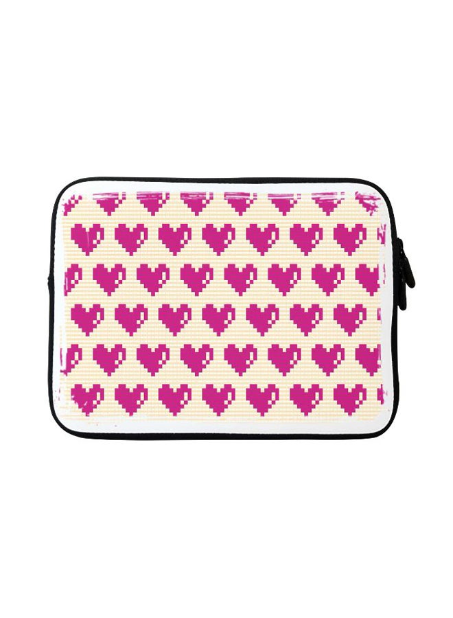 Stylizedd Pixel Hearts Designer Sleeve With Strap For Apple MacBook Multicolour - Image 1