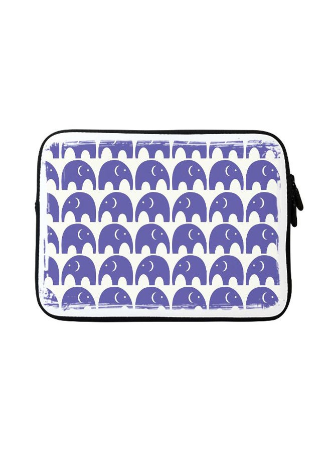Stylizedd Baby Elephants Designer Sleeve With Strap For Apple MacBook Blue/White - Image 1