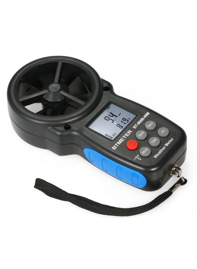 Digital Anemometer Handheld Wind Speed Meter Black 0.247kg