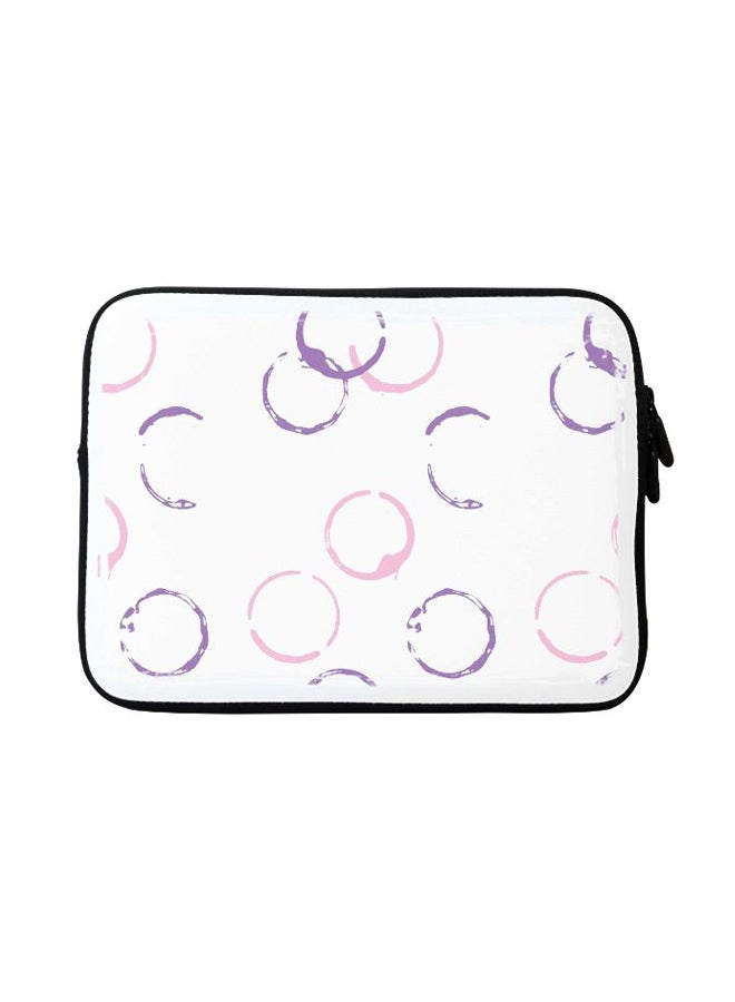 ستايلايزد حافظة بتصميم بقع جميلة مزودة بحزام لجهاز أبل ماك بوك أبيض/أرجواني/وردي - Image 1