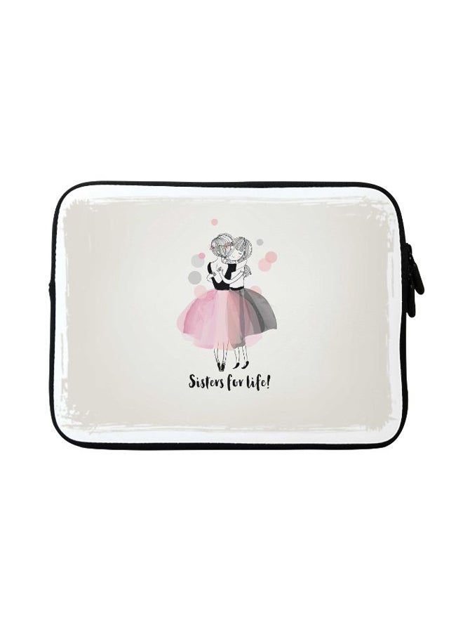 Stylizedd Sisters For Life! Designer Sleeve With Strap For Apple MacBook Grey - Image 1