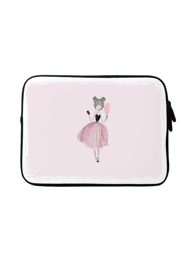 Stylizedd Lost In Music Designer Sleeve With Strap For Apple MacBook Pink - Image 1