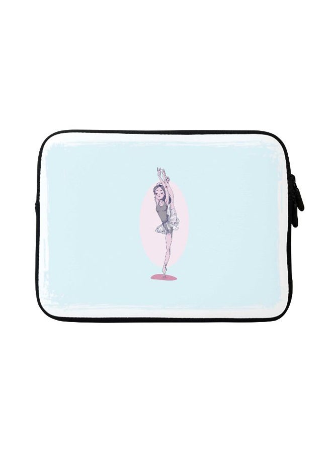 Stylizedd Flying Ballerina Designer Sleeve With Strap For Apple MacBook Blue - Image 1