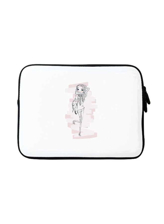 Stylizedd Teen Star Designer Sleeve With Strap For Apple MacBook White - Image 1