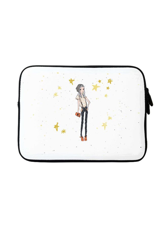 Stylizedd Hipster Chic Designer Sleeve With Strap For Apple MacBook White - Image 1
