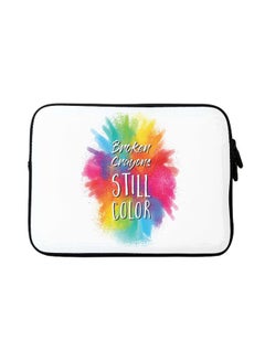 Broken Colours Designer Sleeve With Strap For Apple MacBook Multicolour