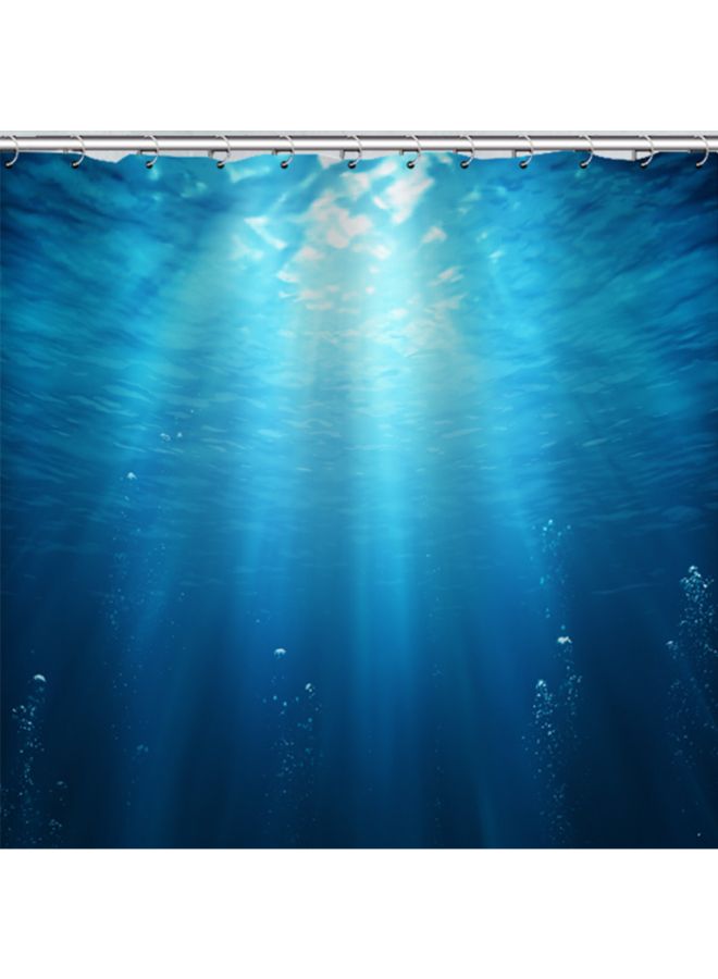 Waterproof Shower Curtain Blue 380grams  - Image 1