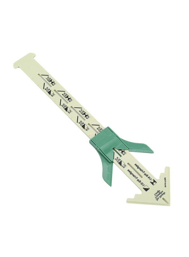 5-In-1 T-Sewing Gauge Ruler Green 15cm - Image 3