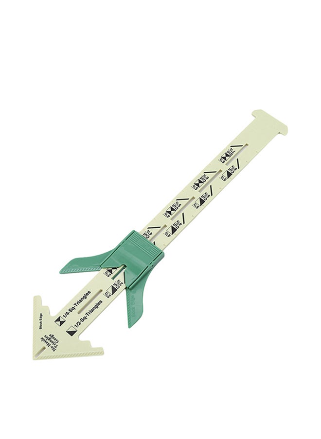 5-In-1 T-Sewing Gauge Ruler Green 15cm - Image 2
