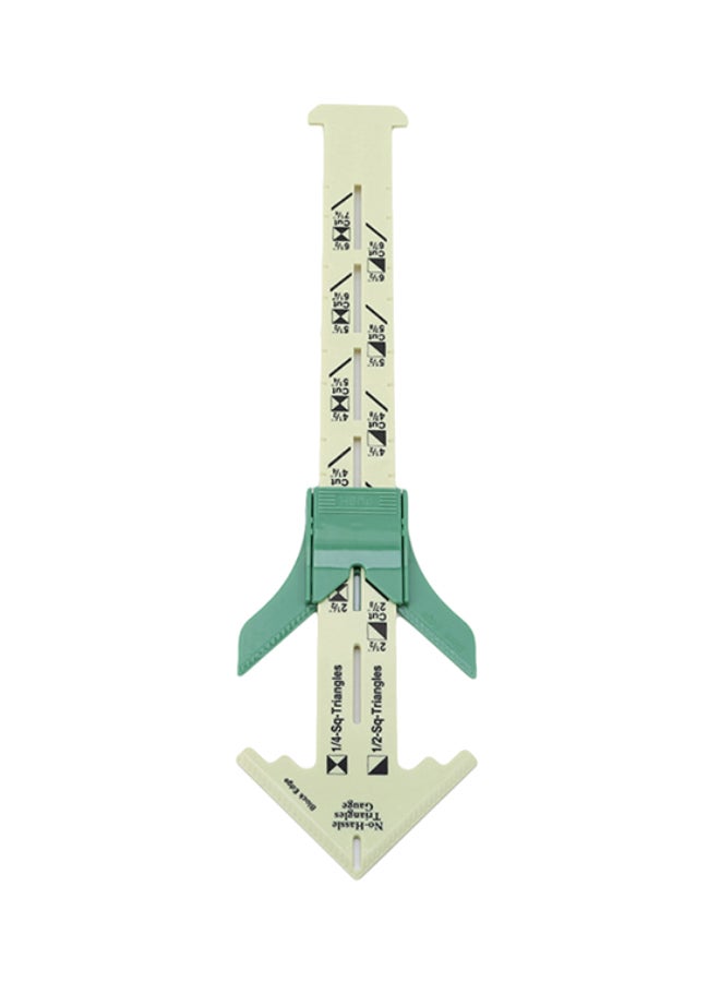 5-In-1 T-Sewing Gauge Ruler Green 15cm - Image 1