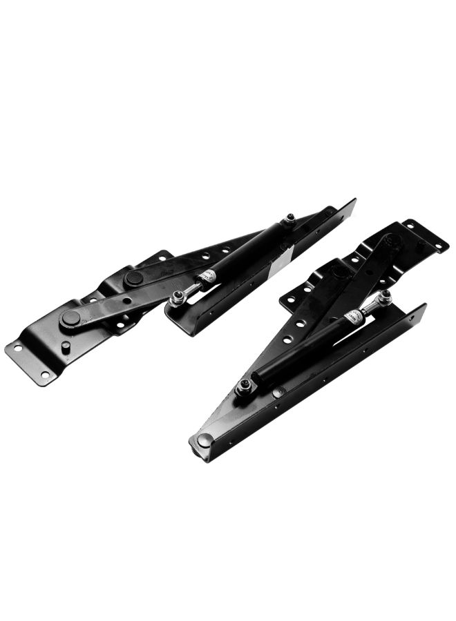 Pack Of 2 Foldable Spring Hinge Furniture Lift Up Tool Black 1.438kg - Image 4