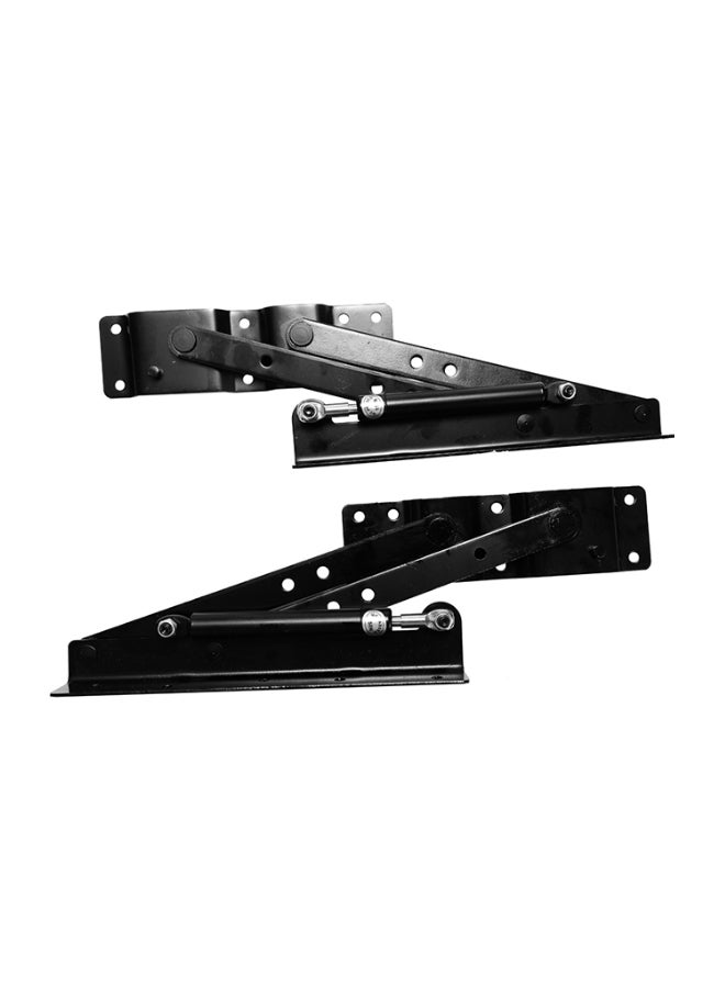 Pack Of 2 Foldable Spring Hinge Furniture Lift Up Tool Black 1.438kg - Image 1