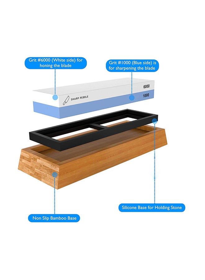 1000/6000 Grit Premium Whetstone Cut Sharpening Stone Set Multicolour 0.953kg  - Image 2