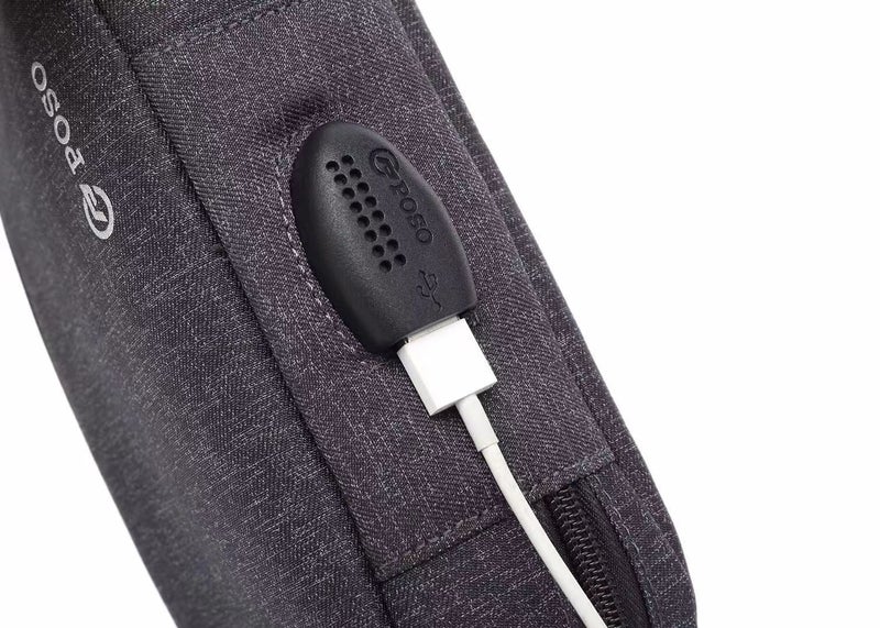 بوزو حقيبة مقاومة للماء مع USB للشحن رمادي  - Image 2