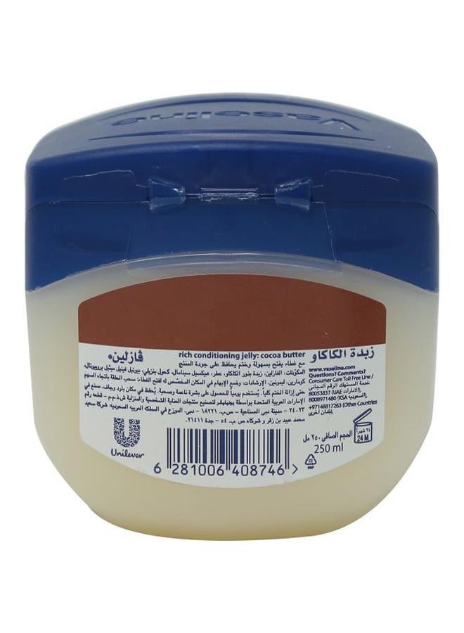 Vaseline Rich Conditioning Petroleum Jelly Cocoa Butter 250ml - Image 2