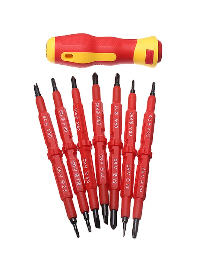 8-Piece Multi-Purpose Insulated Screwdriver Hand Tools Kit Red 0.424kg  - Image 1
