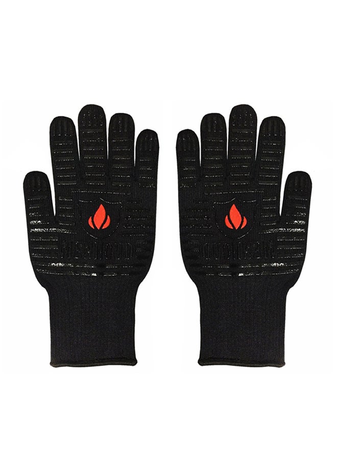 Pair Of BBQ Grilling Cooking Glove Black - Image 1
