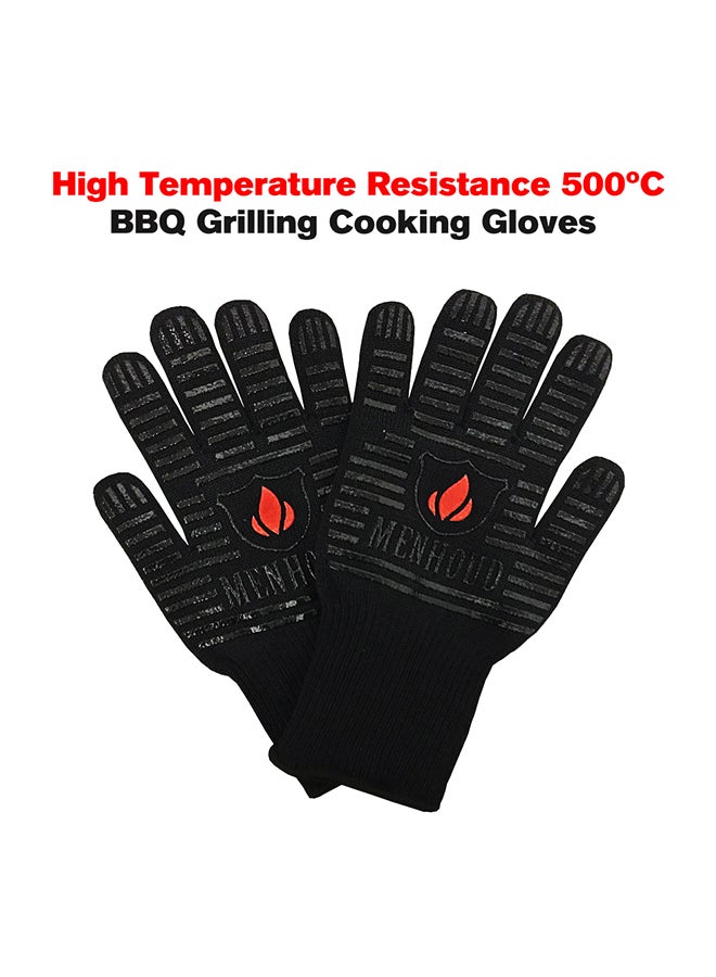 Pair Of BBQ Grilling Cooking Glove Black - Image 3