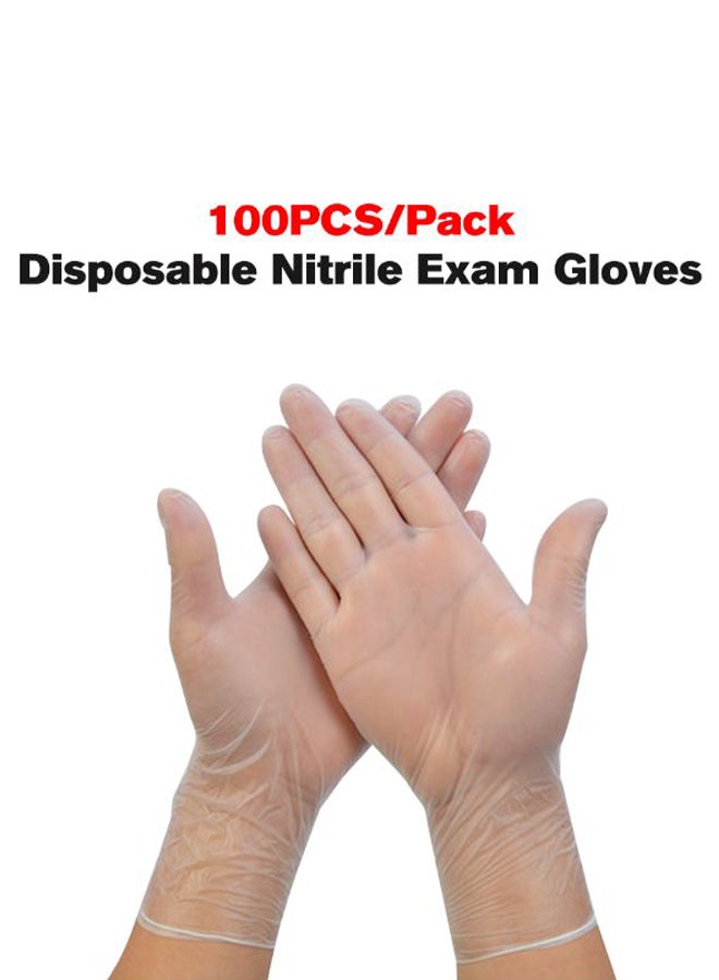 100-Piece Disposable Nitrile Exam Glove Transparent - Image 2