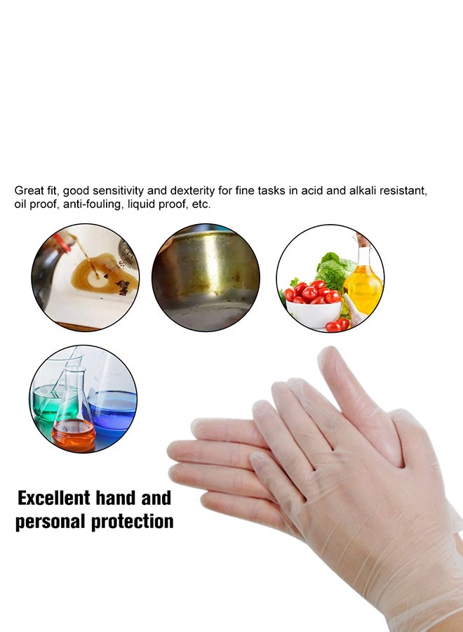 100-Piece Disposable Nitrile Exam Glove Transparent - Image 5